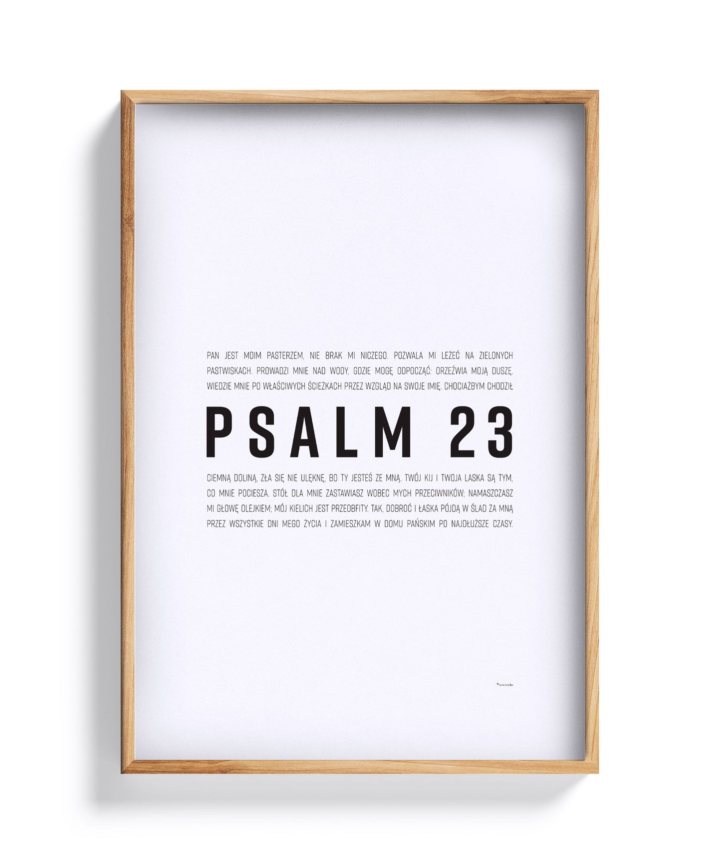 Psalm 23 – minimalistyczny plakat w eleganckiej ramie