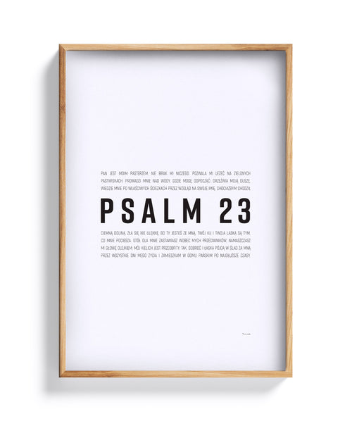 Psalm 23 – minimalistyczny plakat w eleganckiej ramie